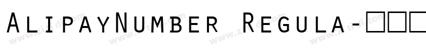 AlipayNumber Regula字体转换